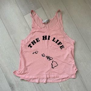 Wildfox The Hi Life Hawaii Aloha Tank Top Sz XS